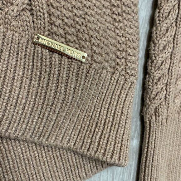 Womens Micheal Michael Kors Cable Knit Drop‎ Shoulder Sweater - Picture 4 of 5
